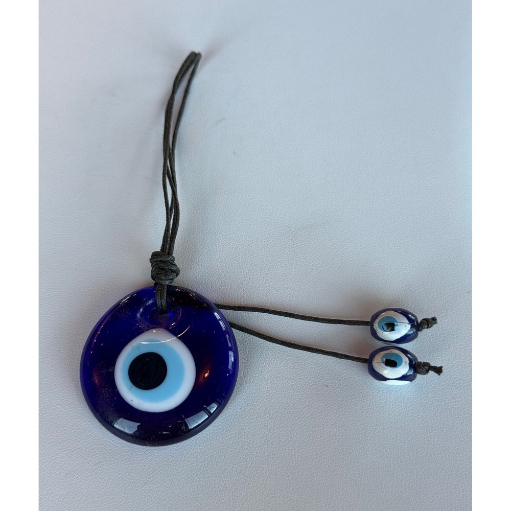 Large Blue Glass Evil Eye Wall Hanging Nazar Boncuk Turkish Protection Charm